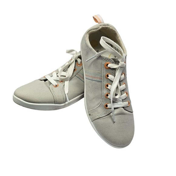 Vionic Beach Stinson Vapor Gray Canvas Shoes Womens Sz 7 - Picture 1 of 8